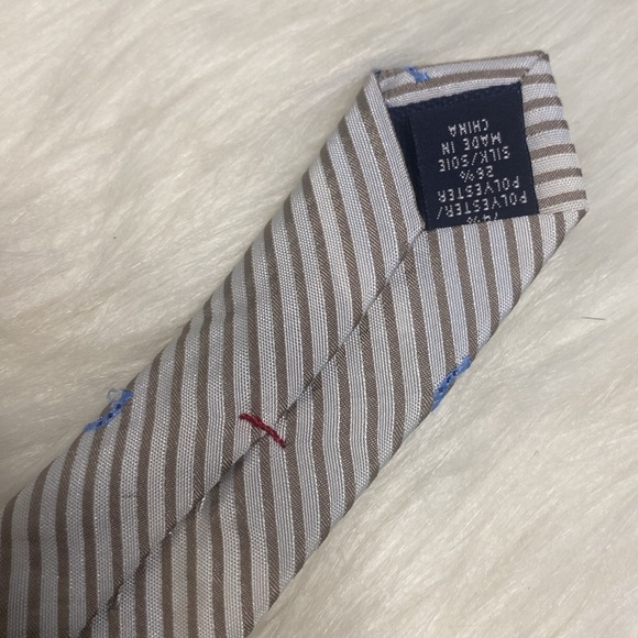 Men’s Tommy Hilfiger Blue Horseshoe Striped Neck Tie - Picture 7 of 7